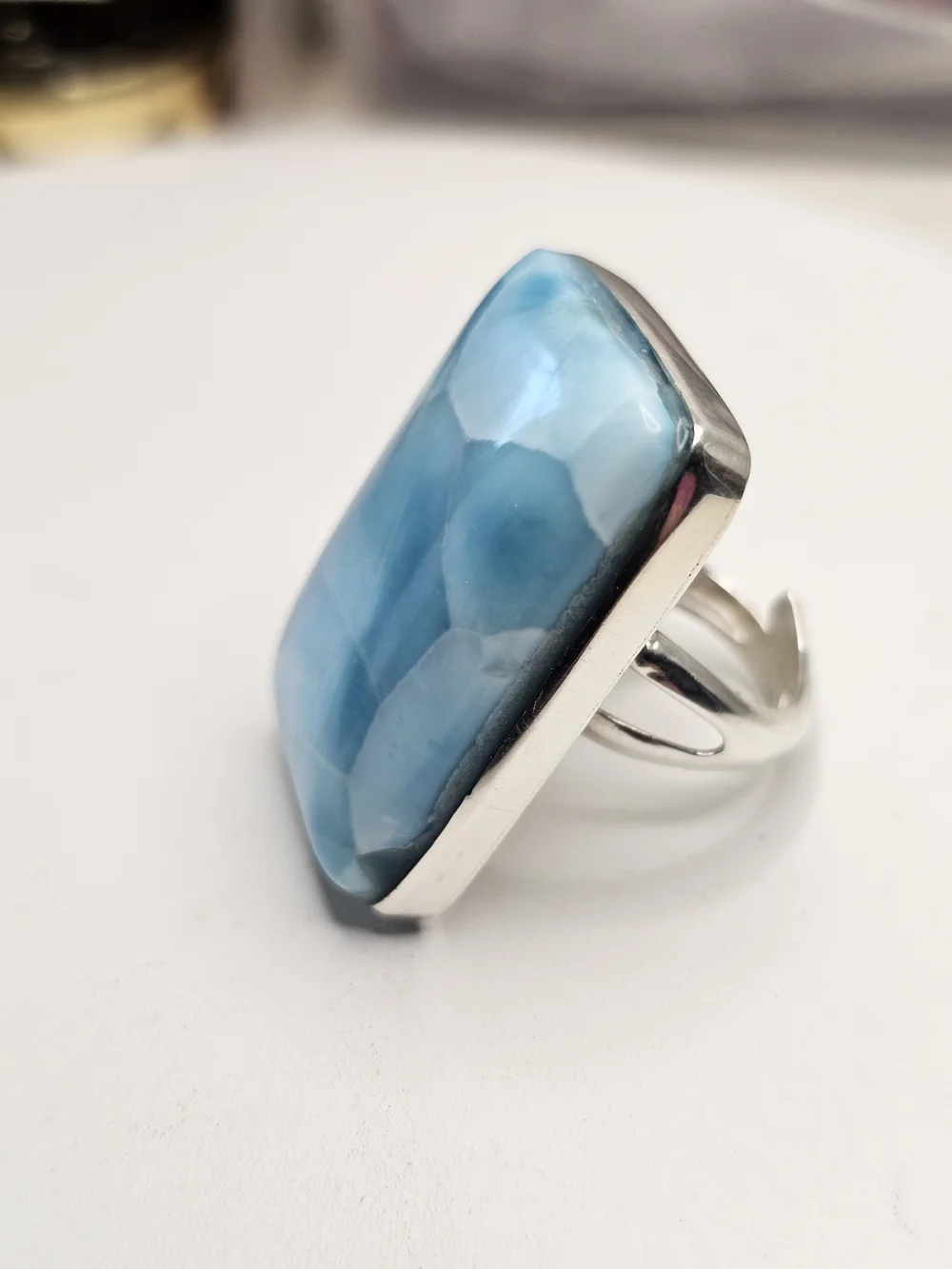 NEW AAA GRADE Larimar Ring 925ss